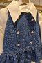 Girl's Denim Gilet and Shirt Set Blue - 4