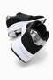 Star Stone Laced Leather Sports Shoes; Black and White - 5