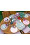 6+1 Piece Pink & Mint Green Home Sweet Home Themed Supla Runner Set - 2