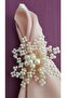 Champagne Color Pearl Snowflake Napkin Ring 12 Pieces - 5