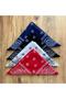 Unisex 100% Cotton Ethnic Patterned Bandana Set 4 Pieces - 2