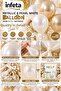 Pearl White Metallic Balloon 28 cm 11 Inch 100 Pieces Shiny Latex Party and Organization Balloon - 5