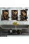 Modern Plants in a Vase 3 Piece Plexiglass Mirrored Table - 3