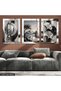 Silver Abstract Nature and Leaf Themed 3 Piece Plexiglass Mirrored Painting - 3