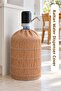 Rattan Water Bottle Cover Decorative Bottle Hiding Basket with Fabric Top