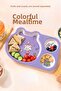 Kral Şakir Figured 3-Compartment Melamine Children's Plate - Durable Bpa Free Nutrition Plate - Canan, Purple - 7