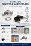Drawer and Cabinet Lock 19 mm Metal Body Furniture Mailbox Lock with 2 Keys
