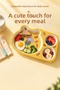 Kral Şakir Figured 3-Compartment Melamine Children's Plate - Durable Bpa Free Nutrition Plate - Kral Şakir, Yellow - 8