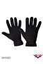 Winter Black Fleece 2-Piece Set Convertible Drawstring Neck Gaiter + Gloves Outdoor Cold Weather Protector - 3