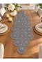 Honeycomb Lace Runner/Table-Console Cover Silver 35X105 cm