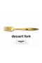 18 Piece Dessert Fork Spoon Knife Set for 6 People Coral - 3