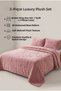 Bow Embossed Double Blanket |   Wellsoft Bedspread 230X250 cm |   2 Wellsoft Pillowcases - 5