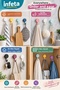 Set of 10 5 cm Plastic Self-Adhesive Colorful Wall Hanger Hooks - 2
