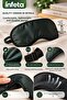 Black Sleep Eye Patch Mask Light Blocking Travel and Rest Eye Patch - 5