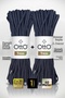 Tress • Navy Blue (5043) • 2-Pack × 30 m / 500 Gr • 6 mm • Cotton Cord Rope • Supla, Runner, Wall Decoration