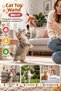 90 cm Furry and Bell-Adorned Cat Play Rod Interactive Cat Toy with Flexible Wire - 2