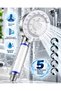 Shower Head with Chlorine and Lime Filters, 5 Different Water Flows, Massage Effect, Filtered Shower Head