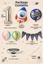 Space Themed Birthday Balloon Set Rocket Foil Balloon, Number Balloon Happy Birthday Banner Space Concept - 2