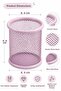 Metal Mesh Pen Holder – Desktop Pen and Stationery Organizer - Purple - 2