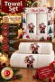 New Year's Gift 100% Cotton Embroidered 2-Piece Bath Towel Set (70X140 cm + 50X90 cm) - 7