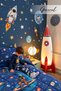 Mars |   Space Patterned Wellsoft Double-Sided Single Duvet with Pillowcase |   Bedspread |   Quilt |   Pillowcase |   2 Pieces - 3