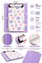 Floral Patterned Secretary's Notepad 15X22 cm – 38 Sheets Lined Notepad - Lilac - 3