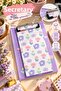 Floral Patterned Secretary's Notepad 15X22 cm – 38 Sheets Lined Notepad - Lilac