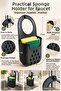 Practical Sponge Holder for Hanging on the Faucet – Sponge Included – Drainable Kitchen & Bathroom Organizer – Black