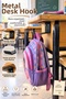 Black | |   School Siras Askisi | |   Metal | |   Bag Hanger Student Desk Bag Holder in Office Laptop Bag Cafe Restaurant Customer Bag Library School Desk Organizer Earphone Holder 10 X 6 X 4 cm