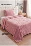 Bow Embossed Single Blanket |   Wellsoft Bedspread |   1 Wellsoft Pillowcase - 5