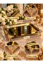 Luxurious 19-Piece Real Gold Gilded Tea Set - Handcrafted Cutwork Decor Glass Cups & Stainless Metal Tray & Saucer Set (6 Tea Spoons Gift) - 3