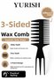 3-Piece Hair Styling Set Wax Comb + 3-Way Comb + Hair Styling Powder - 3