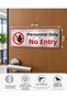 Personnel External Entry-Blocked Silver Metal Plate 7X25 cm with Surprise Gift - 2
