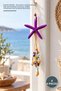 4 Pieces of Starfish Pendulums – Decorative Nautical Themed Design, Wall and Window Accessory, Mobile (Ornament) and Hanging Ornament