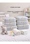 6 Piece Striped Patterned Baby Care Bag Birth/Hospital Discharge Bag