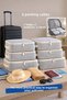6 Pieces Striped 1St Quality Suitcase and Luggage Organizer Travel Set Without Mesh Patterned – Bag and Handbag Set