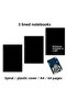 A4 72 Sheets 3 Pieces Lined Black School Notebook Notepad Gift Plastic Cover Spiral Bound - 4