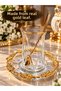 6-Person 18-Piece Gold Gilded Glass Tea Set with Gold Zamak Detailing - 2
