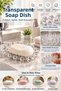 Transparent Oval Vacuum Effect Soap Dish 11X8 cm Non-Slip Plastic Soap Base - 4