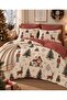 Double Duvet Cover Set with Elasticated Sheets Nutcracker Red
