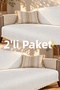 Pack of 2 170X210 cm Cotton Sofa Sofa Bed Cover with Front Fringe Non-Slip Multi-Purpose Cover