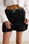 Black Pleated Belted Shorts Twoaw27Sr00068 - 3