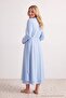 Light Blue 2-Piece Dressing Gown+Nightgown Viscose Knitted Nightgown Thmaw27Gc00003 - 2