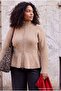 Wardrobe Essentials Vizon Etek Ucu Detaylı Yumuşak Dokulu Triko Büyük Beden Hırka TBBAW27AV00025 - 3