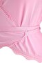 Pink Plain Fitted/Fitted Double Breasted Lace Detailed Crop Soft Knitted Blouse Twoaw27Bz00116 - 2