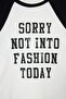 Black Printed Regular Fit Raglan Sleeve Baseball Color Block Cotton Knitted T-Shirt Twoaw27Ts00122 - 2