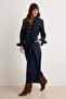 Dark Blue High Waist Baggy Jeans Twoaw27Je00314 - 2