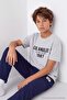 Gray Cotton Boys' Pajama Set Tkdaw27Pt00020 - 3