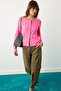 Limited Edition Pembe Premium İplik/Özel İplik Triko Hırka TWOAW27HI00214