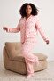 Multi-Colored Patterned Shirt Collar Piping Knitted Large Size Pajama Set Tbbaw27Ai00050 - 3